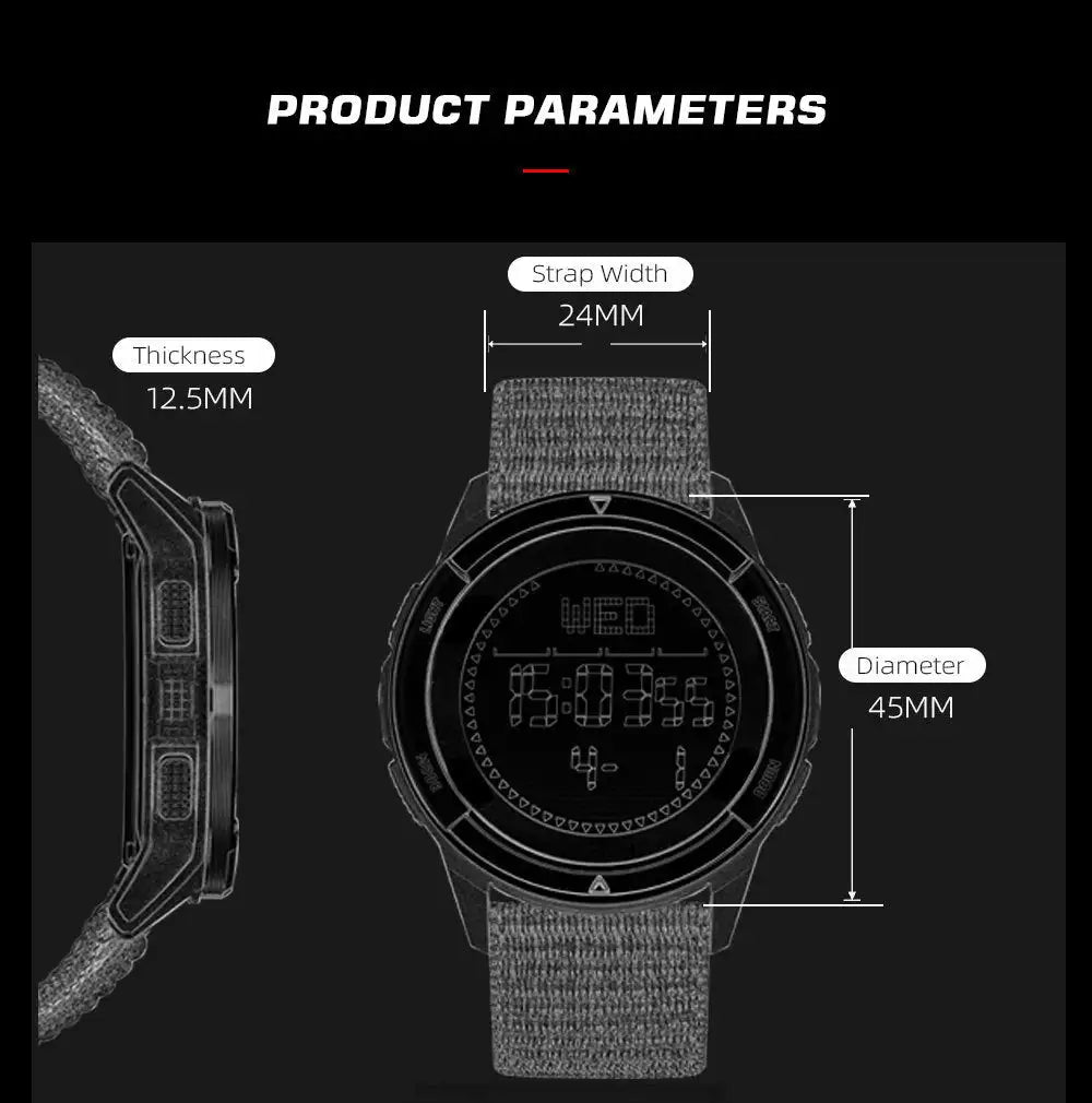 Outdoor Smartwatch – AMOLED Screen, Pedometer, Waterproof