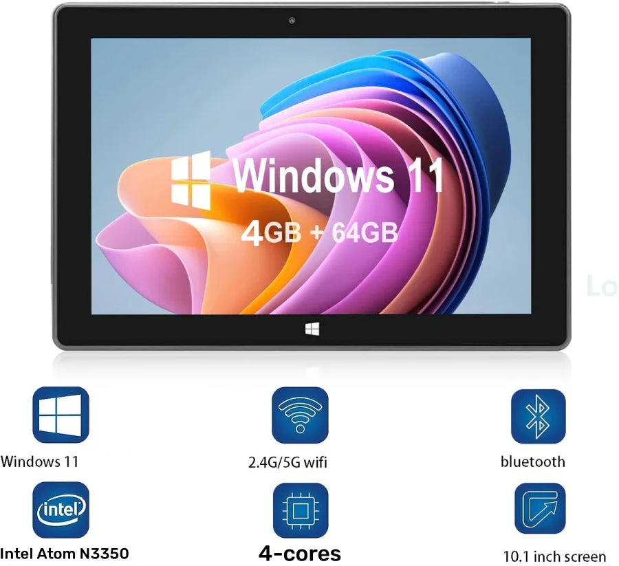 10.1-Inch Windows 11 Tablet – 4GB RAM 64GB