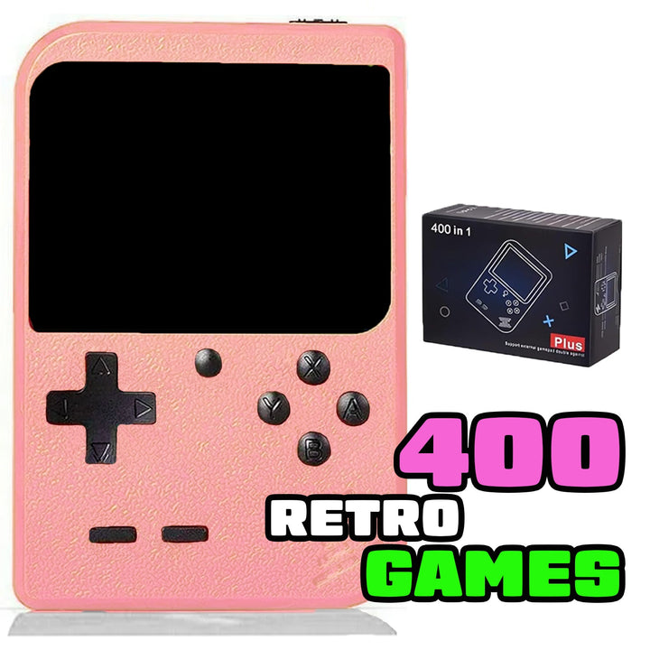 Handheld Video Game Console – 400 Games Pink