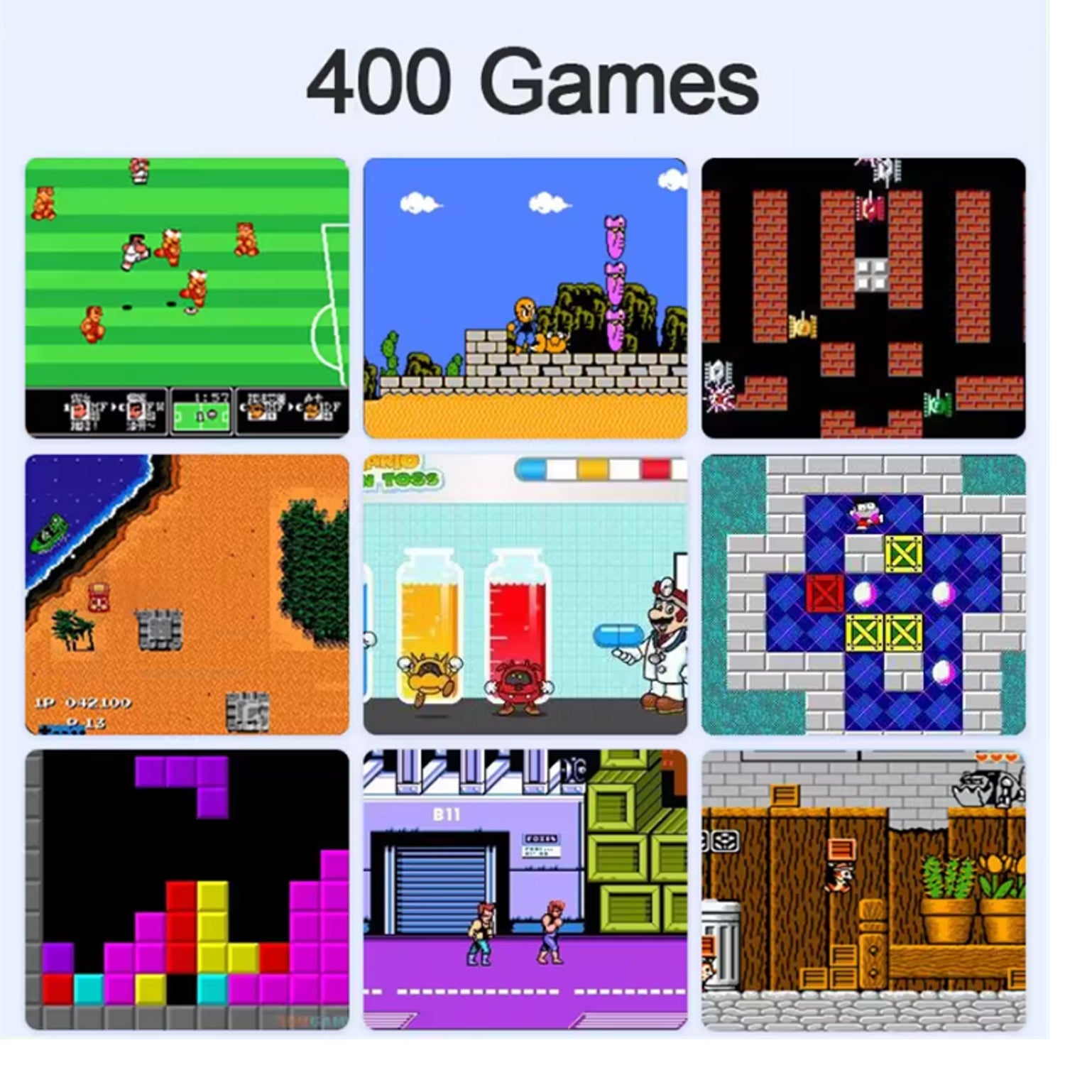 Handheld Video Game Console – 400 Games Pink