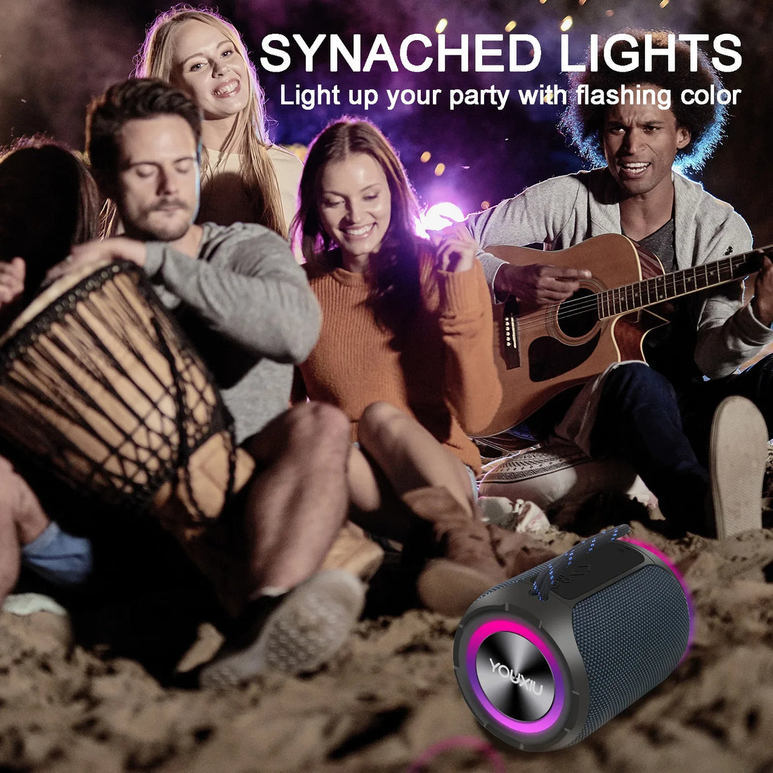 Portable Bluetooth Speaker – IPX7 LED Stereo Sound Outdoor