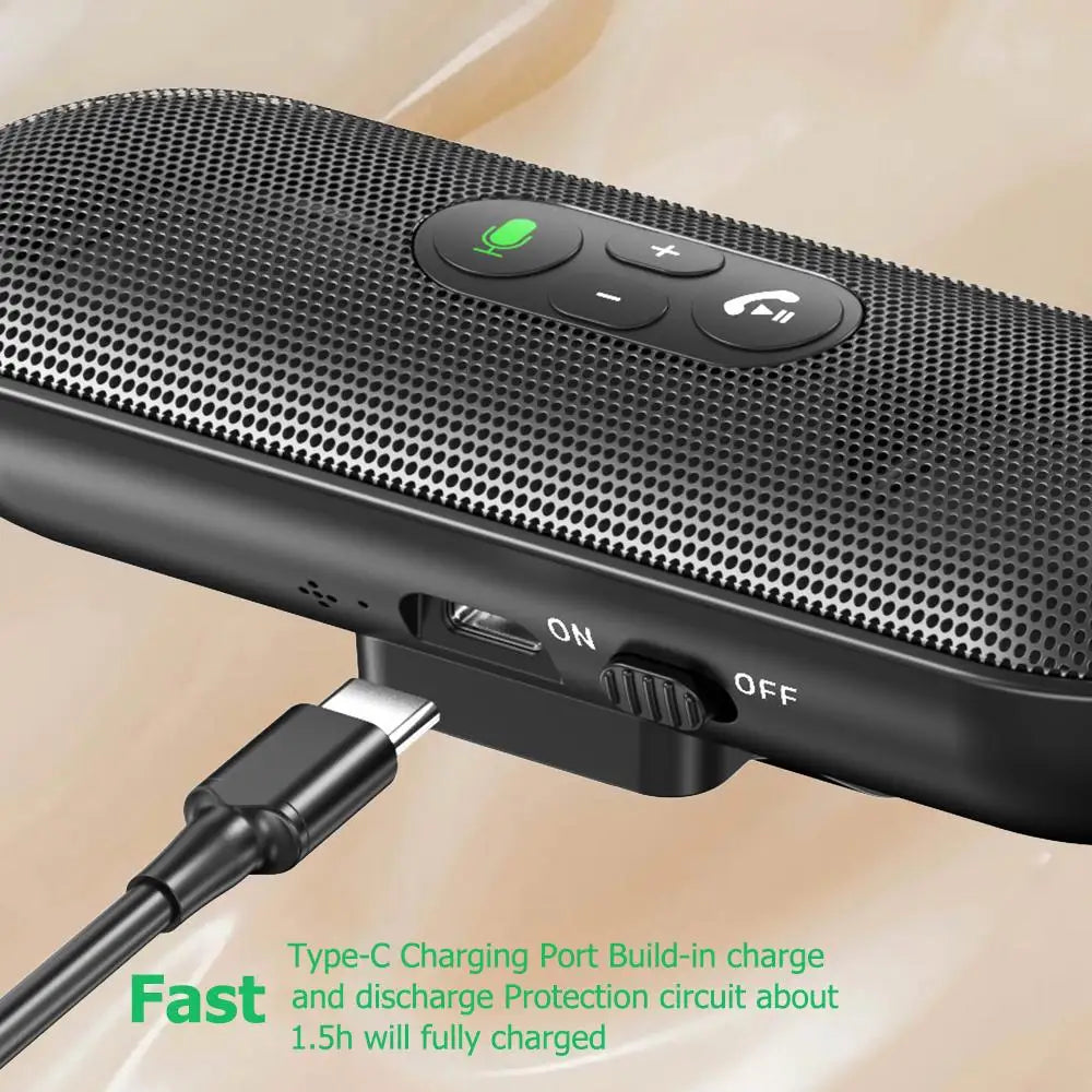 Bluetooth 5.4 Car Speakerphone – Handsfree Music Player