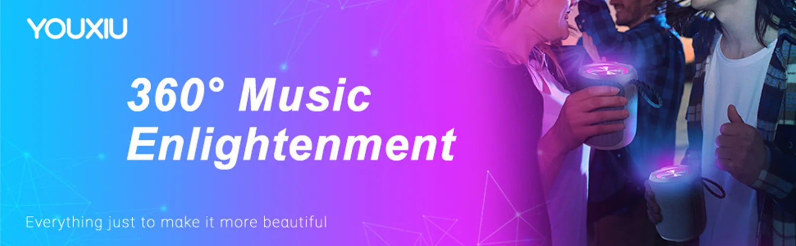 Portable Bluetooth Speaker – IPX7 LED Stereo Sound Outdoor