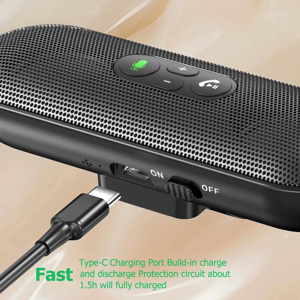 Bluetooth 5.4 Car Speakerphone – Handsfree Music Player