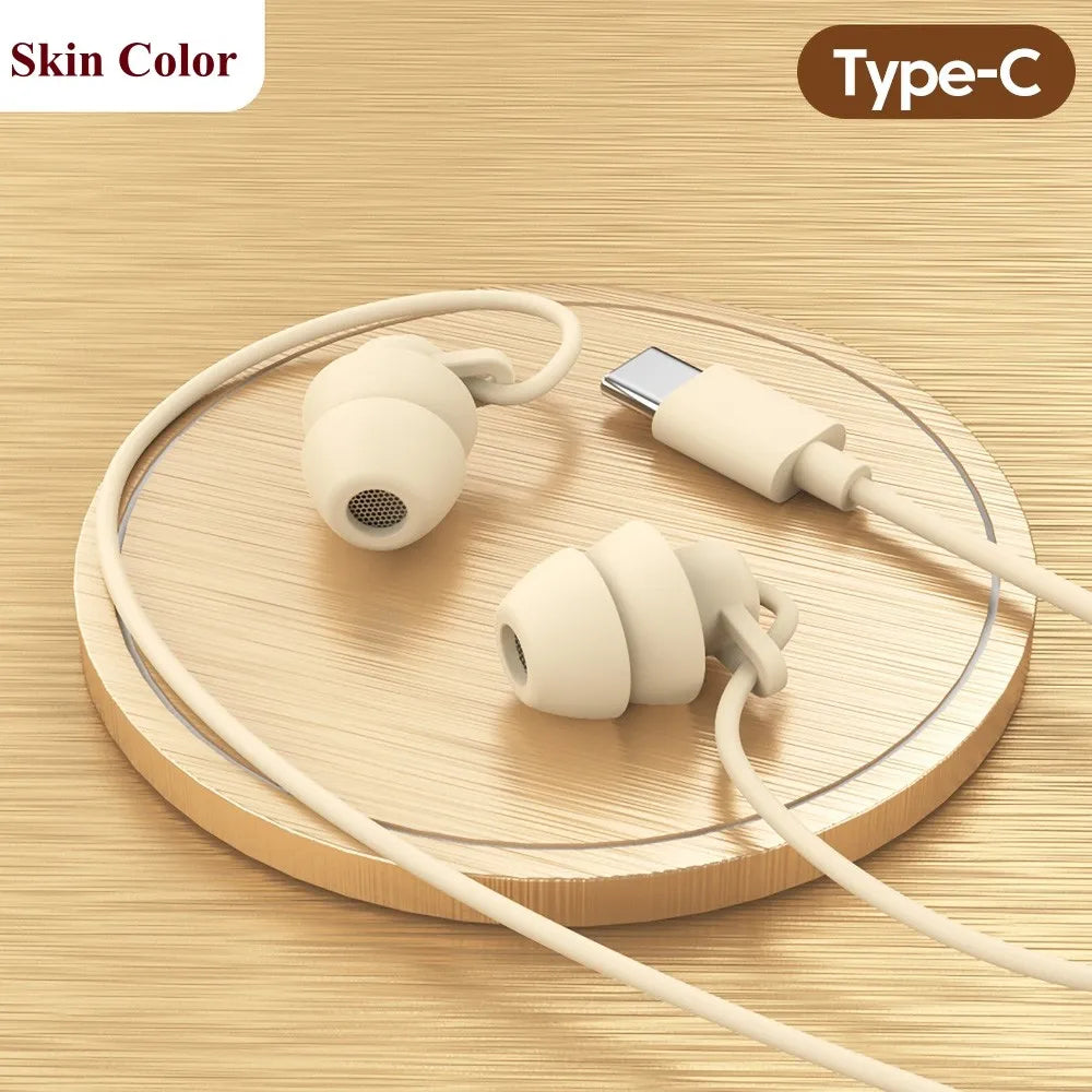 Soft Silicone Wired Earphones – Type-C & 3.5mm