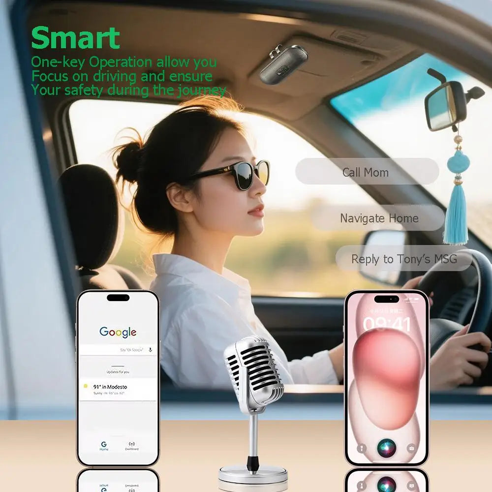 Bluetooth 5.4 Car Speakerphone – Handsfree Music Player