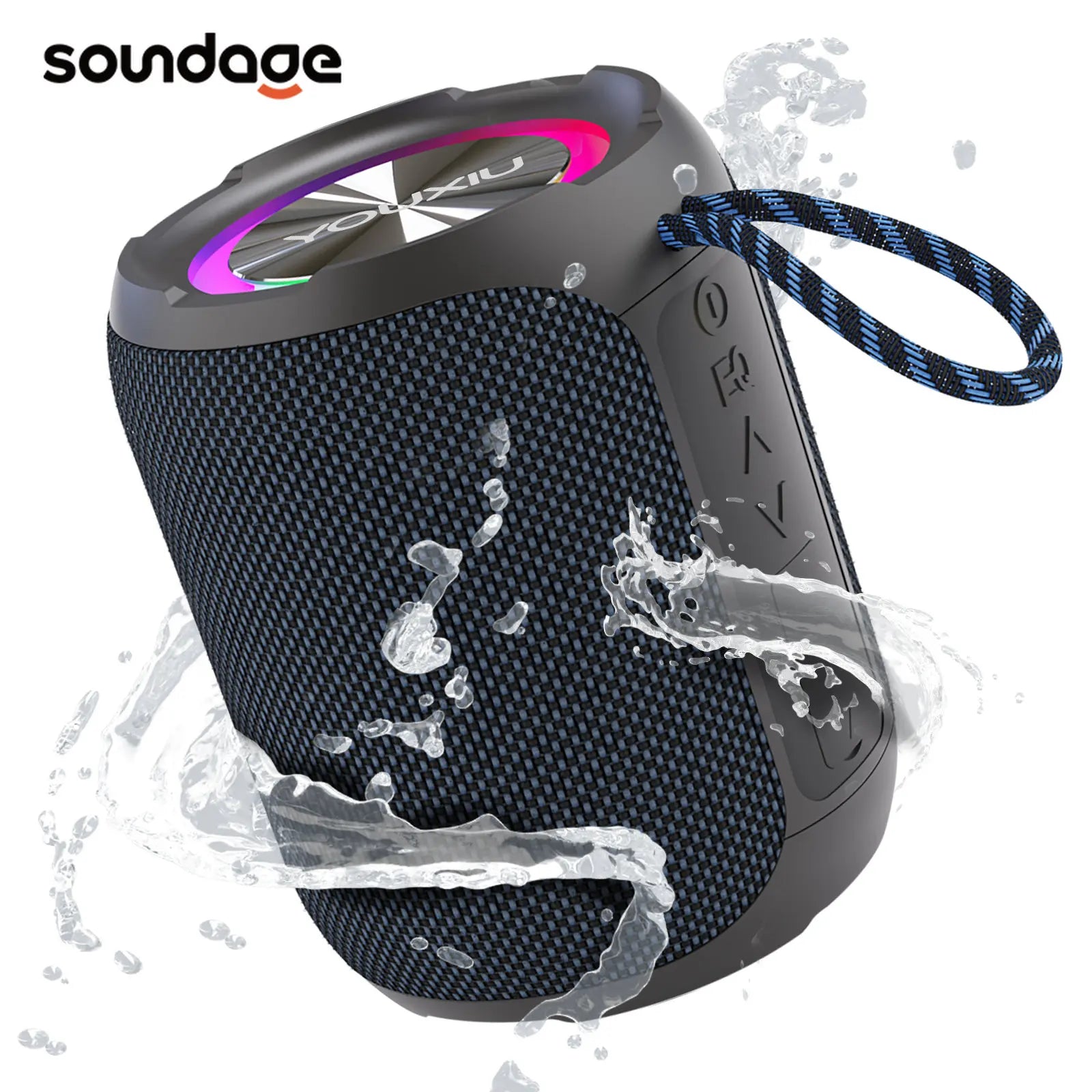 Portable Bluetooth Speaker – IPX7 LED Stereo Sound Outdoor