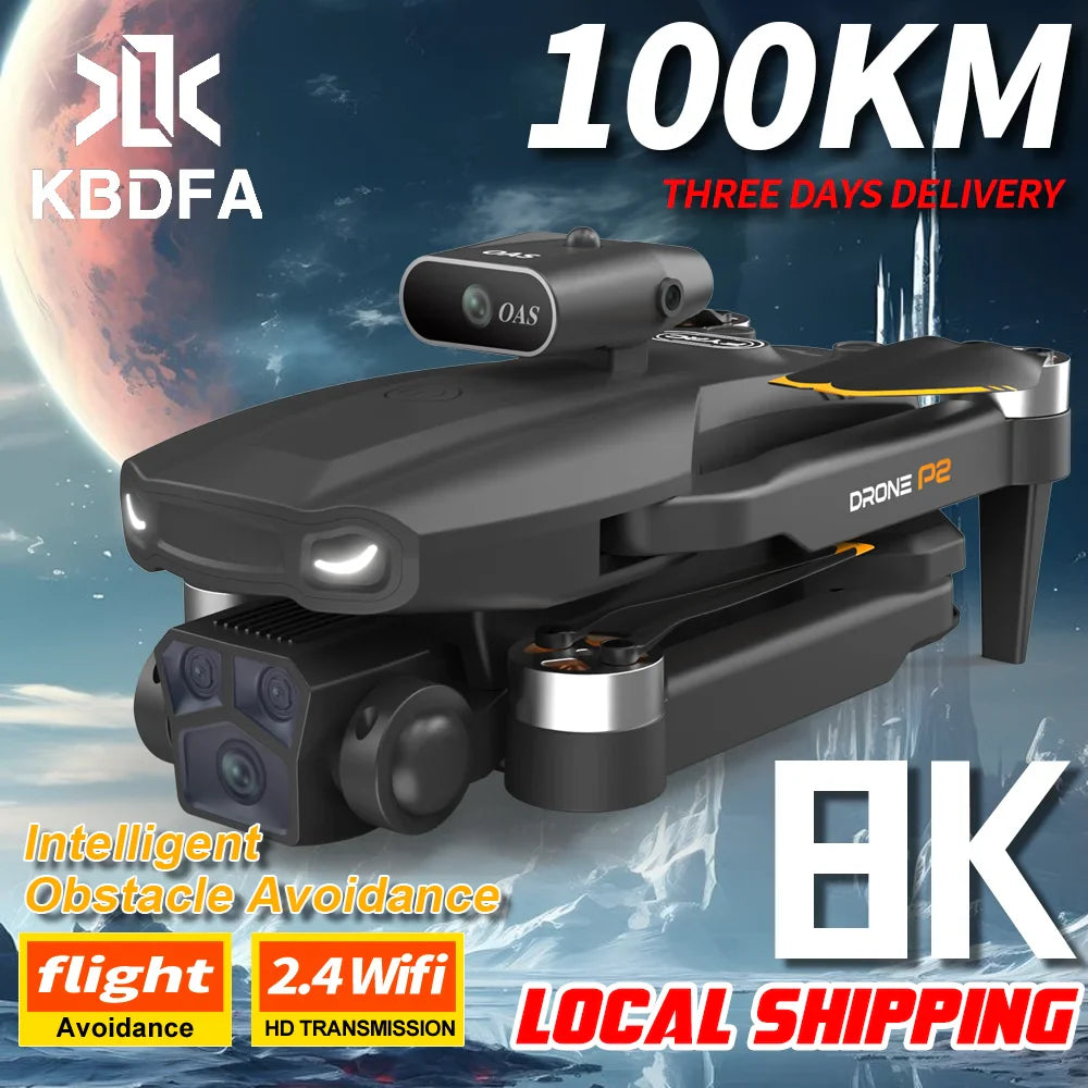 KBDFA P2 RC Drone – Dual HD Foldable Quadcopter