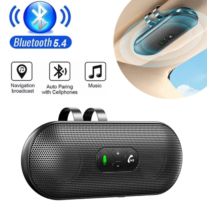 Bluetooth 5.4 Car Speakerphone – Handsfree Music Player
