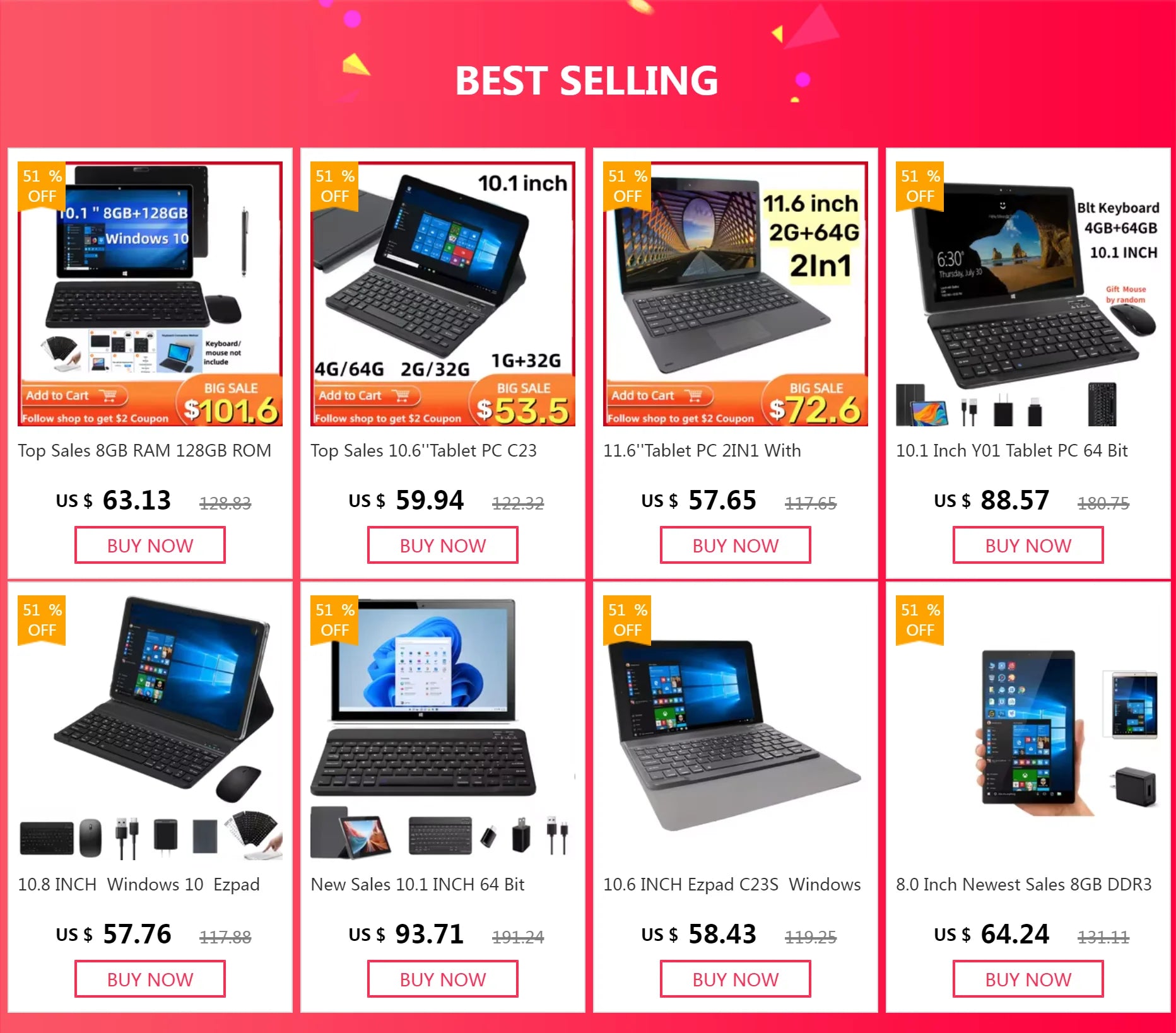 8-Inch Windows 10 Tablet – 8GB RAM 128GB