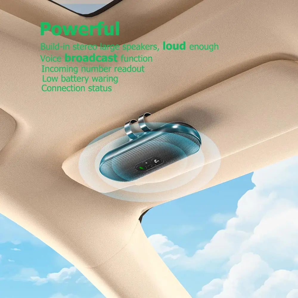 Bluetooth 5.4 Car Speakerphone – Handsfree Music Player