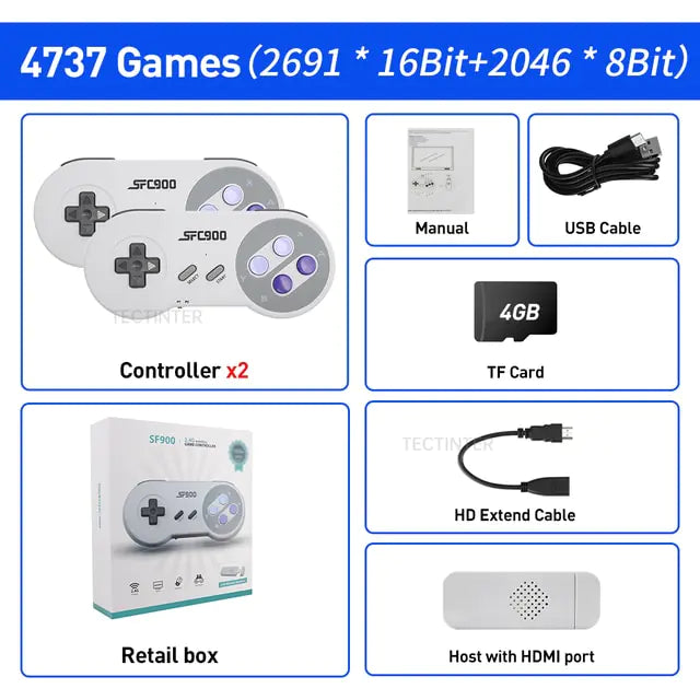 1500 Games HDMI Video Game Console – SNES/NES
