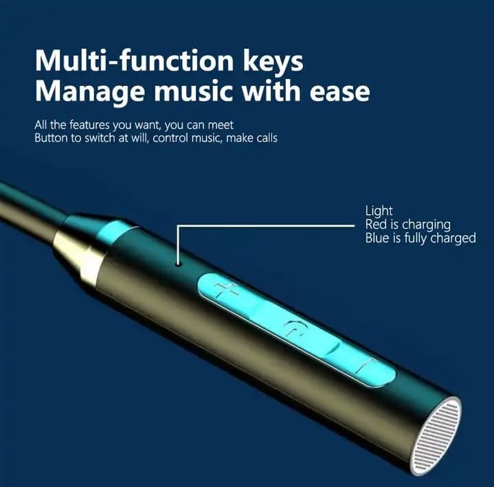 Bluetooth Neckband Headphones – Waterproof Sports Earbuds