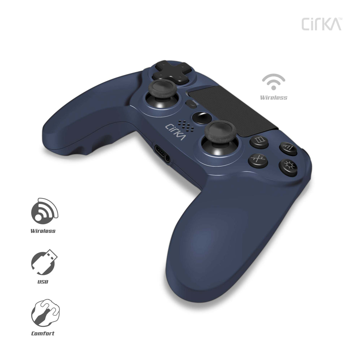 PS4/PC/Mac Wireless Controller – Twilight Blue NuForce